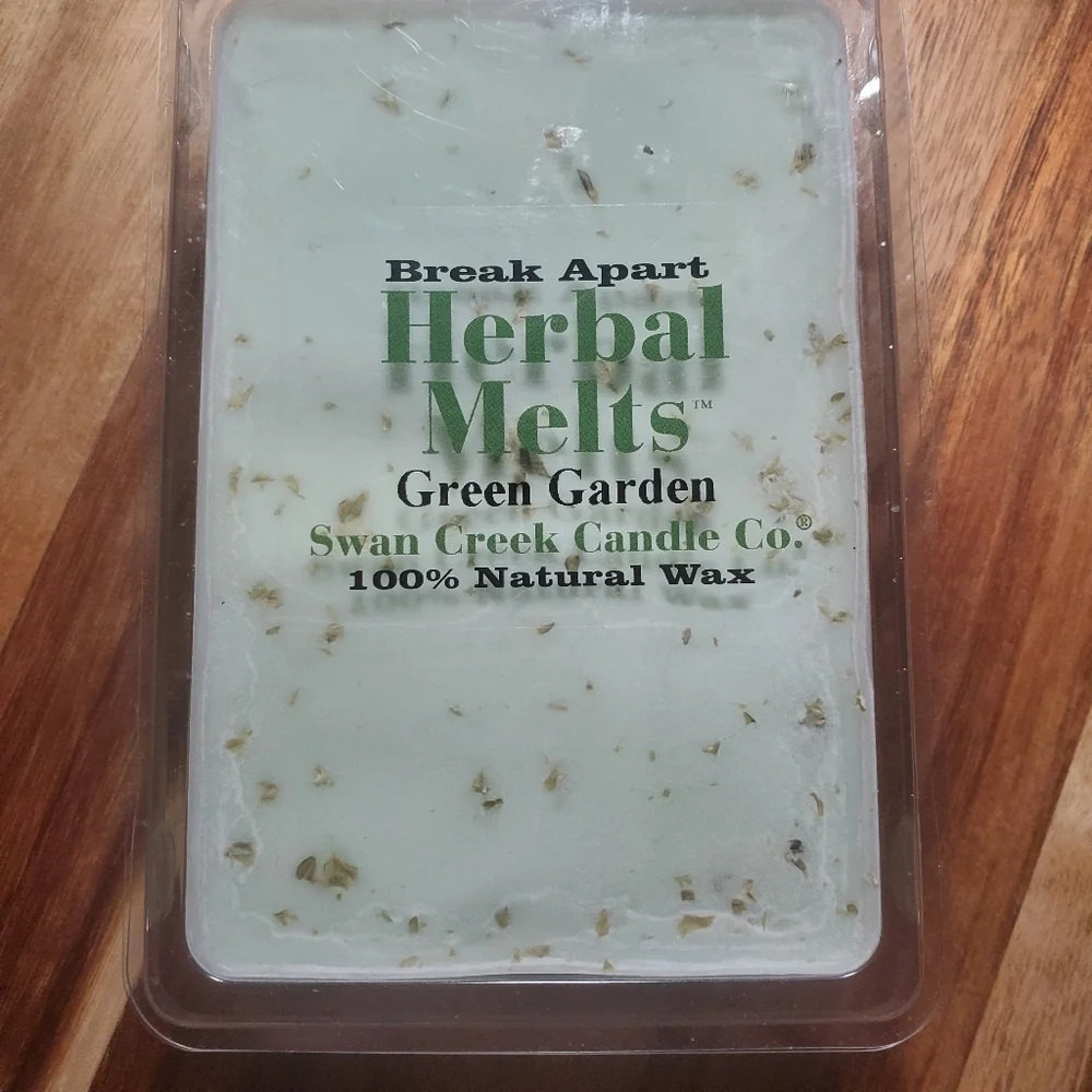 GREEN GARDEN by SWAN CREEK CANDLE CO. Herbal Melts 100% Natural Wax 5.25 oz NWT